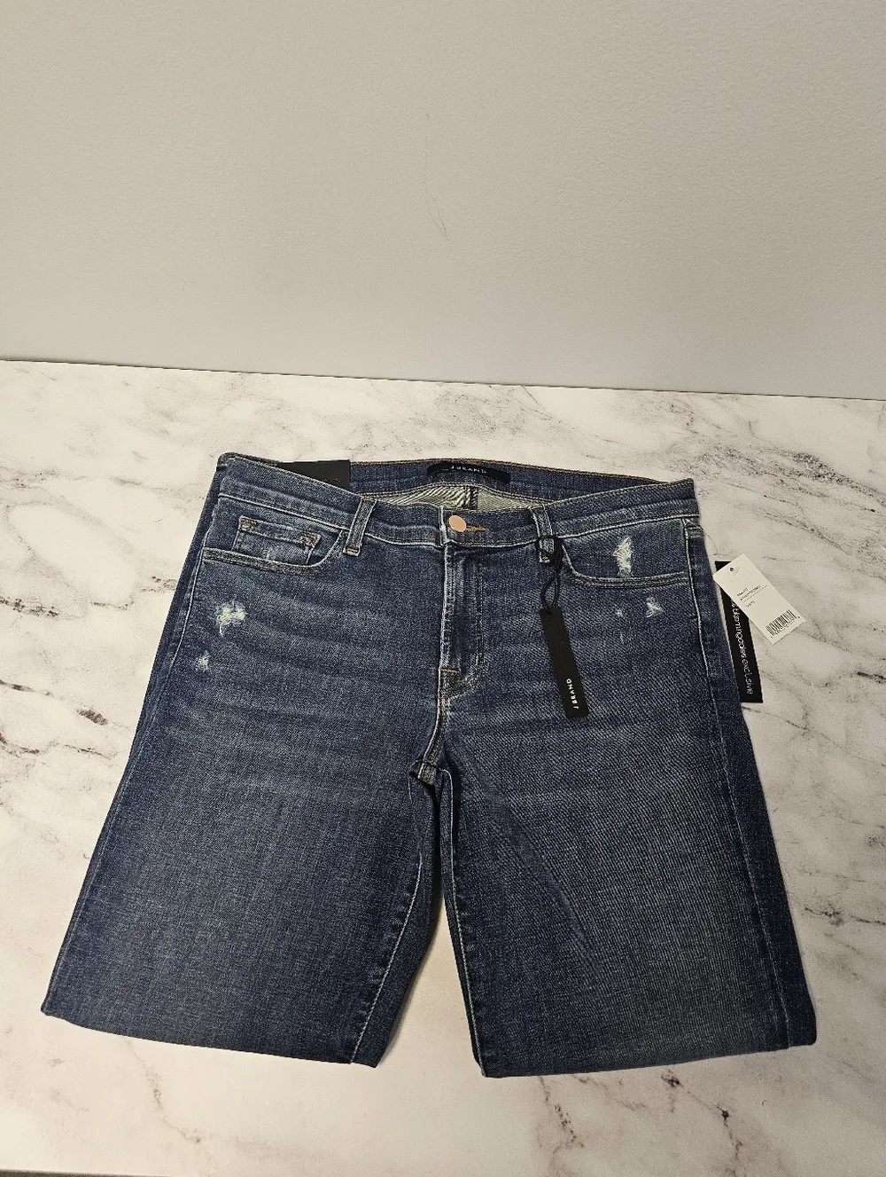 J Brand Cropped Low Rise Distressed Skinny Blue Jeans 31 NWT